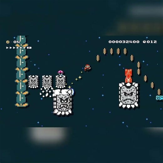 ドッスンスピードランin北海道 THE ファイナル [Thwomp Run in Hokkaido Finale] by ミスターΧ #shorts 🍄Super Mario Maker 2 #dwm