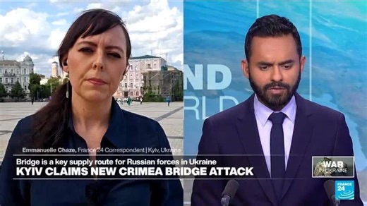 Ukraine: Crimea bridge closed after underwater explosion