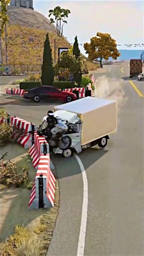 Realistic Highway Car Crashes #223