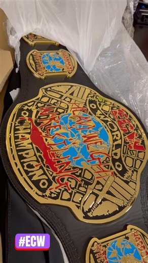 #ECW WORLD HEAVYWEIGHT CHAMPIONSHIP.. first belt I ever ordered and it just came in ! #ecw #wwe