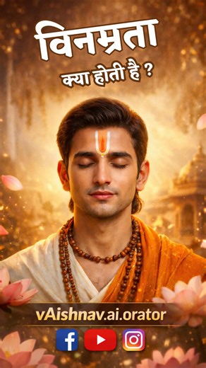 vAIshnav An AI Orator on Instagram: "True Humility Explained by Shri Ram 🕉✨ | Spiritual Wisdom True humility is not in words, but in actions. Even with unlimited power, Shri Ram chose humility. This wisdom can transform the way you see strength and ego. 🌿🕉 Watch till the end and feel the depth of real devotion ✨ #radharani,#bhaktiwisdom,#vaishnav,#spiritualreels,#hinduspirituality (spiritual humility, true humility meaning, shri ram wisdom, ramayan teachings, bhakti motivation, sanatan gyaan,