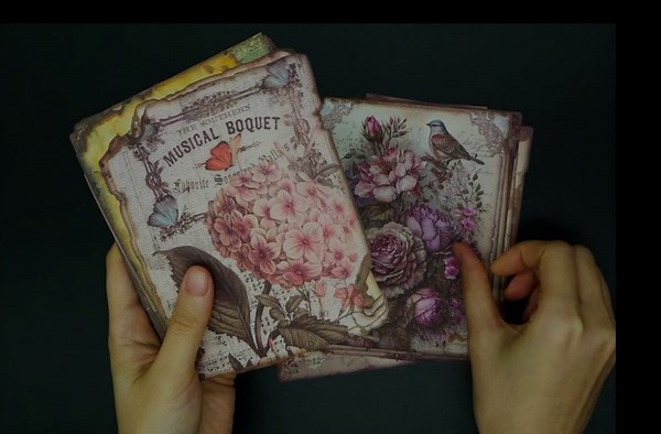 60pcs Vintage Scrapbooking Paper Antique Looking Papers Plants Flowers Art Collage Material Aesthetic Decorative Decoupage for Junk Journal Supplies Wall Decor Photo Album Craft