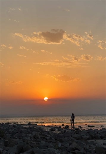 favorite view🌤️⛺️ #sunset #beach #ontariopark #collingwood #summer #camping #destination #ontariotravels #nature #fyp