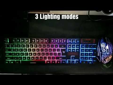 DFSY-II K-13 Gaming Combo Set Keyboard + Mouse - Test Review & Lighting modes effect