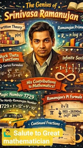 Genius or Magic? 🤯Ramanujan discovered formulas that mathematicians still struggle to prove.. #math