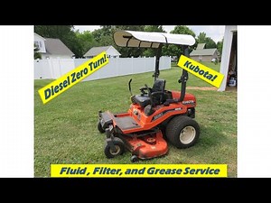 Kubota ZD21 Fluid, Filter and Grease Service