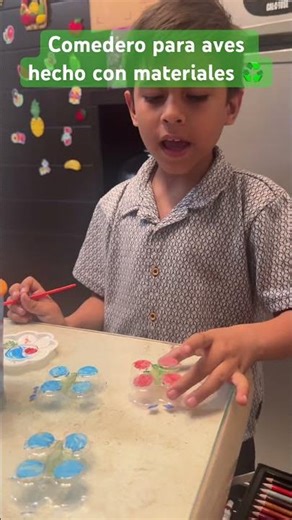 Comedero para aves 🐦 hecho con material reusable♻️
