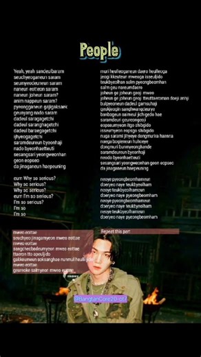BTS Suga ✨ People 🎀 Full song lyrics in English 💜 #bts #rap #army #music #lyrics #song #btsarmy
