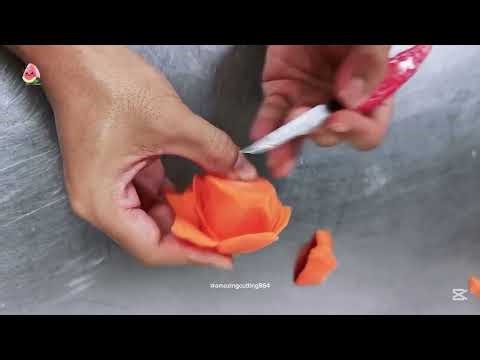 Amazing Carrot Flower Carving 🌸 | Vegetable Carving Skills