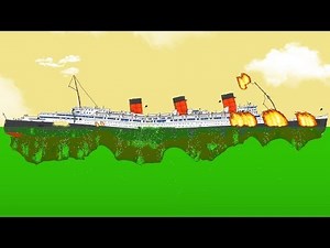 Haunted Queen Mary Ghost Ship VS Green Slime! - Floating Sandbox Gameplay