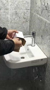 Installing a pedestal wash basin independently! पेडेस्टल वॉश बेसिन लगाने का सही तरीका#video #shorts