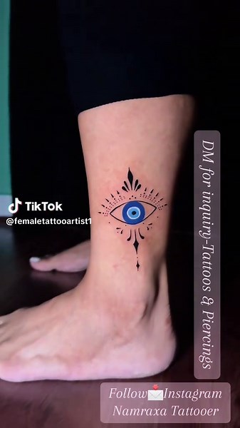 Stunning Anklet Tattoos by Dubai Female Artist