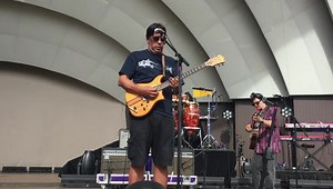 Here’s DJ Pratt..an amazing guitarist..in his element performing “Black Sand” with Kalapana during their sound check for Ocean Aid, Sept. 16, 2018 at the Waikiki Shell. RIL, DJ Pratt ❤️🎸😢🙏🏾 📷: Paul Goto #DJPratt #Kalapana #BlackSand #WaikikiShell #Waikiki #Hawaii Paul Goto | Stephanie Lum