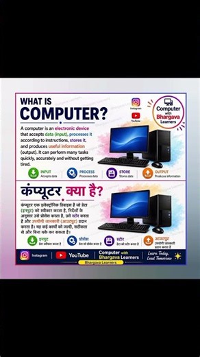 📚 Learn 🖥️ Basics with Computer with Bhargava LearnersFollow for more simple computer lessons! 🌟