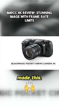Unlock Your Cinematic Potential with the BMPCC 4K! #blackmagic #blackmagicpocketcinemacamera4k