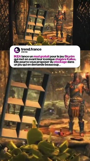 ￼IKEA lance un mod gratuit pour Skyrim qui met en avant leur iconique étagère Kallax