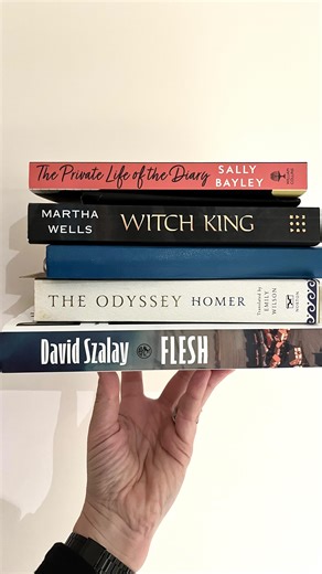 The Book Club Review | 📚 Sunday night bookstack • FLESH by David Szalay, WITCH KING and QUEEN DEMON by Martha Wells, THE PRIVATE LIFE OF THE DIARY by Sally... | Instagram