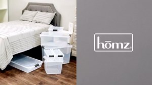 HOMZ Secure Latch, Clear Plastic Storage Organizer Bins, 15 Quart, 4 Pack | Heavy-Duty Stackable Containers, Large Organizer Box for Homes, Offices, and Garages