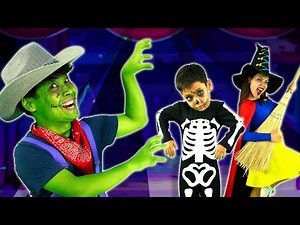 Boom Chicka Boom Song with Zombie, Witch and Skeleton | Hokie Pokie Kids Videos