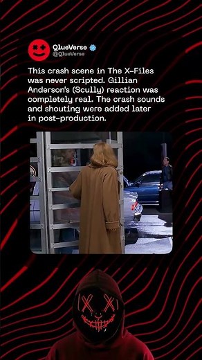 Gillian Anderson's REAL Crash Freakout in X-Files! 😱 Unscripted Scully Reaction 🤯