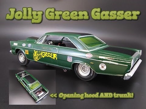 1965 Ford Galaxie 427 Jolly Green Gasser Drag Car 1/25 Scale Model Kit Build Review Painting AMT