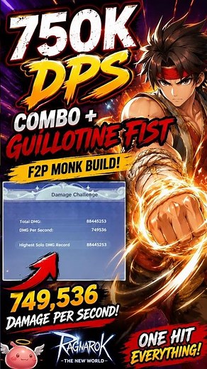750K DPS F2P Monk! 🔥 Combo + Guillotine Fist Build | Ragnarok: The New World