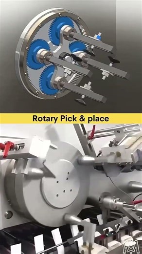 How a Rotary Pick & Place Works! 🤖 (3D vs. Real) #shorts