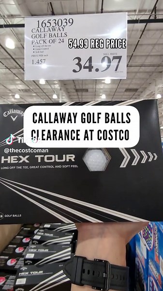 CLEARANCE Callaway Hex Tour Golf Balls at Costco 🇨🇦 spotted October 4, 2024 at Costco Markham East. Might also be available at Costco NW Toronto (2260 Islington) while supplies last. Guaranteed sell outs? Probably. #MrCME #CostcoFinds #Costcoclearance #costcodeals