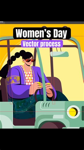 How I created a woman’s day vector illustration | illustration tutorial #vectorillustration #art