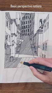 Basic notions of perspective. A steep street in Lisbon. ——- A hand sketch is an interpretation of what we see and even with many imperfections it is of great value and storytelling. It’s something very personal. If some basic and simple notions of perspective are used, any person can draw effectively. It requires some attention, observation, practice, and commitment like anything else we do. —- Fountain pen: Opus 88 F nib Ink: Jacques Herbin. | SketchViews