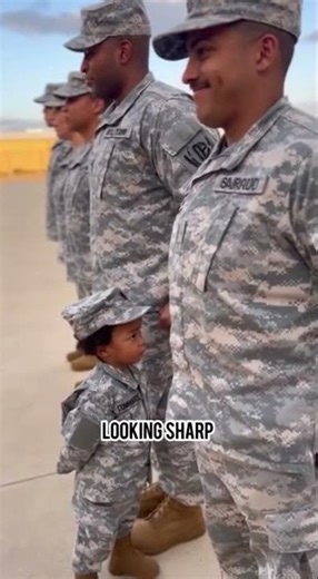 Title:Tiny Commander Inspects the Troops 😳🫡