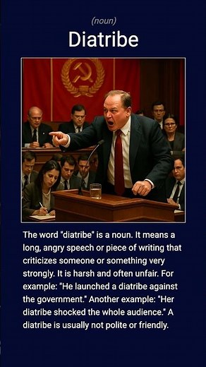 English word 'diatribe' noun C1