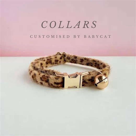 Leopard Print Cat Collar, Bow Tie, Personalized Kitten Collar - Etsy