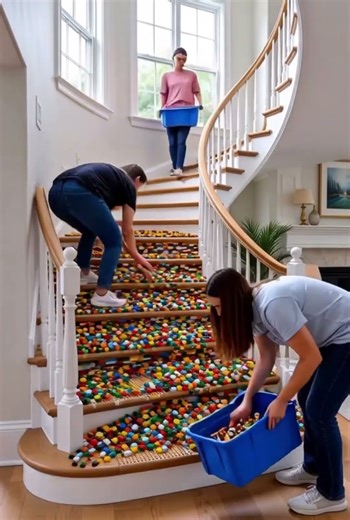 This LEGO Staircase Took 10,000s of Bricks #lego #diy #build
