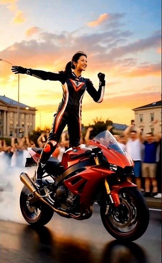 🔥 Girl Bike Stunt Queen Dominates the Streets 🏍️💨 #BikeStunt #SuperBike #ViralShorts #superbike