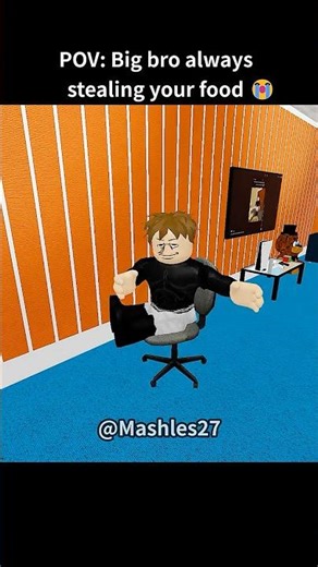 Lil bro can't eat his food in peace😭 #roblox #shorts #robloxanimation #usa