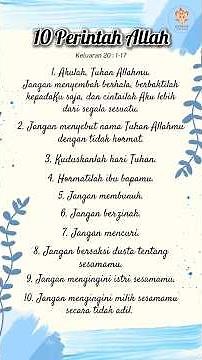 10 Perintah Allah | Kristen Katolik #allah #katolik #kristen #christian #catholic #motivasi