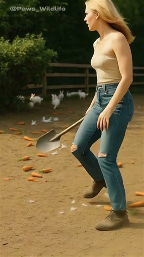 The thrilling moment when a fox attacks a rabbit !!🦊💥🐇#animals #animallife #rabbit #fox #shorts