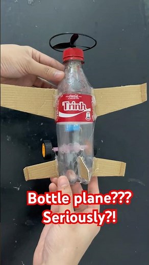 ✈️DIY plane from trash?! It works?!😱