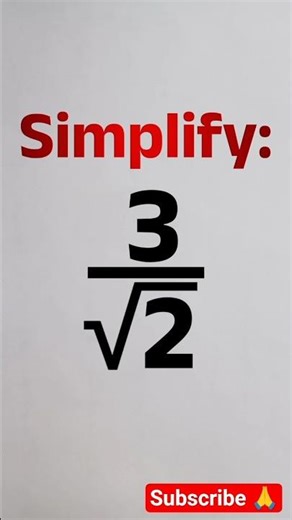 Rationalisation: Can you Simplify this Radical? #maths #mathshorts #algebra #satmath #viralmath #fyp