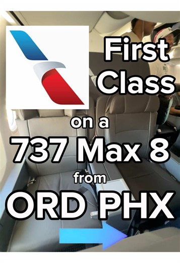 American Airlines First Class 737 Max 8 ORD to PHX review