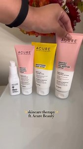 Skin + body care to calm + refresh. 﫧  Seriously Soothing Cleansing Cream – Formulated with peony extract + sunflower amino acids.  The Essentials Rosehip Oil – Formulated with cold-pressed rosehip oil. ✨ Brightening Body Scrub – Formulated with sea salt + niacinamide.  Seriously Soothing 24hr Moisture Lotion – Formulated with cocoa butter, colloidal oatmeal + aloe. : Instagram.com/skinfavesbyjas | Acure | Facebook