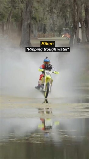 Biker Flies Across Lake at Full Speed!😳