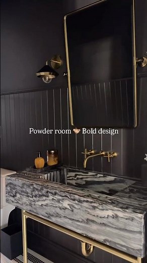 Bold & Moody Powder Room Design