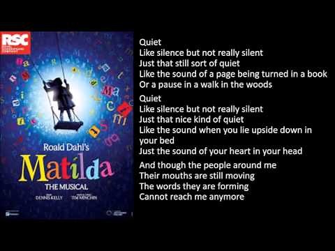 Quiet - Matilda the Musical backing track with lyrics