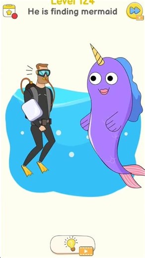 he is finding mermaid ? #braintest