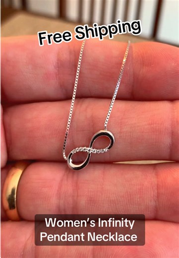 Women’s infinity pendant necklace #fyp #tiktokshop #tiktokshopcreatorpicks #necklace #jewelry