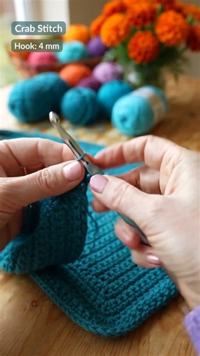 Crab Stitch Edging — The Perfect Reverse Single Crochet Border!