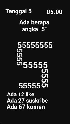 ada berapa angka 5 yang ketemu mata kalian sehat 😘