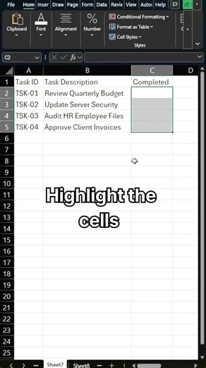 Excel Hack: How to Add Interactive Checkboxes Fast